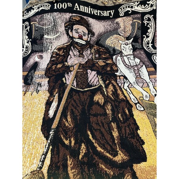 Emmett Kelly 100th Anniversary Special Edition Tapestry Throw Blanket Simply Cou - Picture 3 of 6